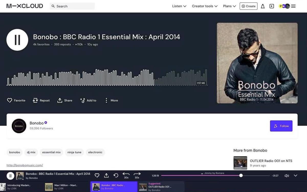 Mixcloud Screenshot